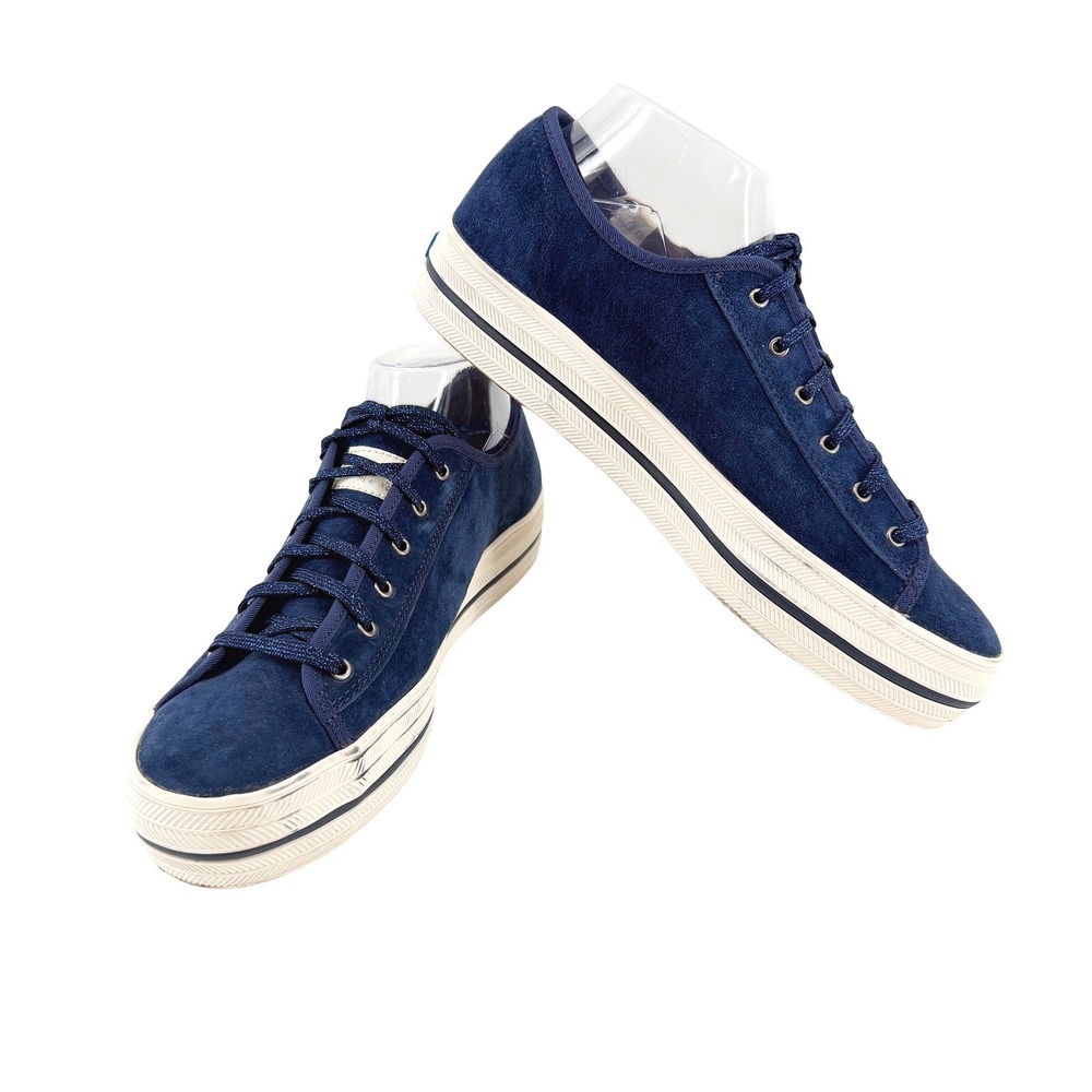 Keds x Kate Spade New York Triple Kick Navy Blue Suede Tennis Sneakers Women 10